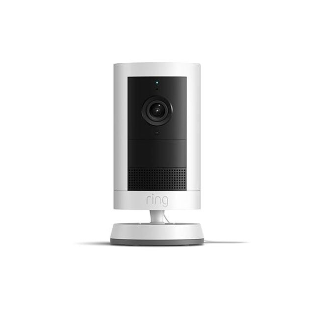 Ring Outdoor Cam Plus, Plug-In (newest model), Home or business security, Wide-Angle 2K Video with Ring Vision, Low-Light Sight for full-color night vision, Mount-Anywhere Versatility, 3-pack, White