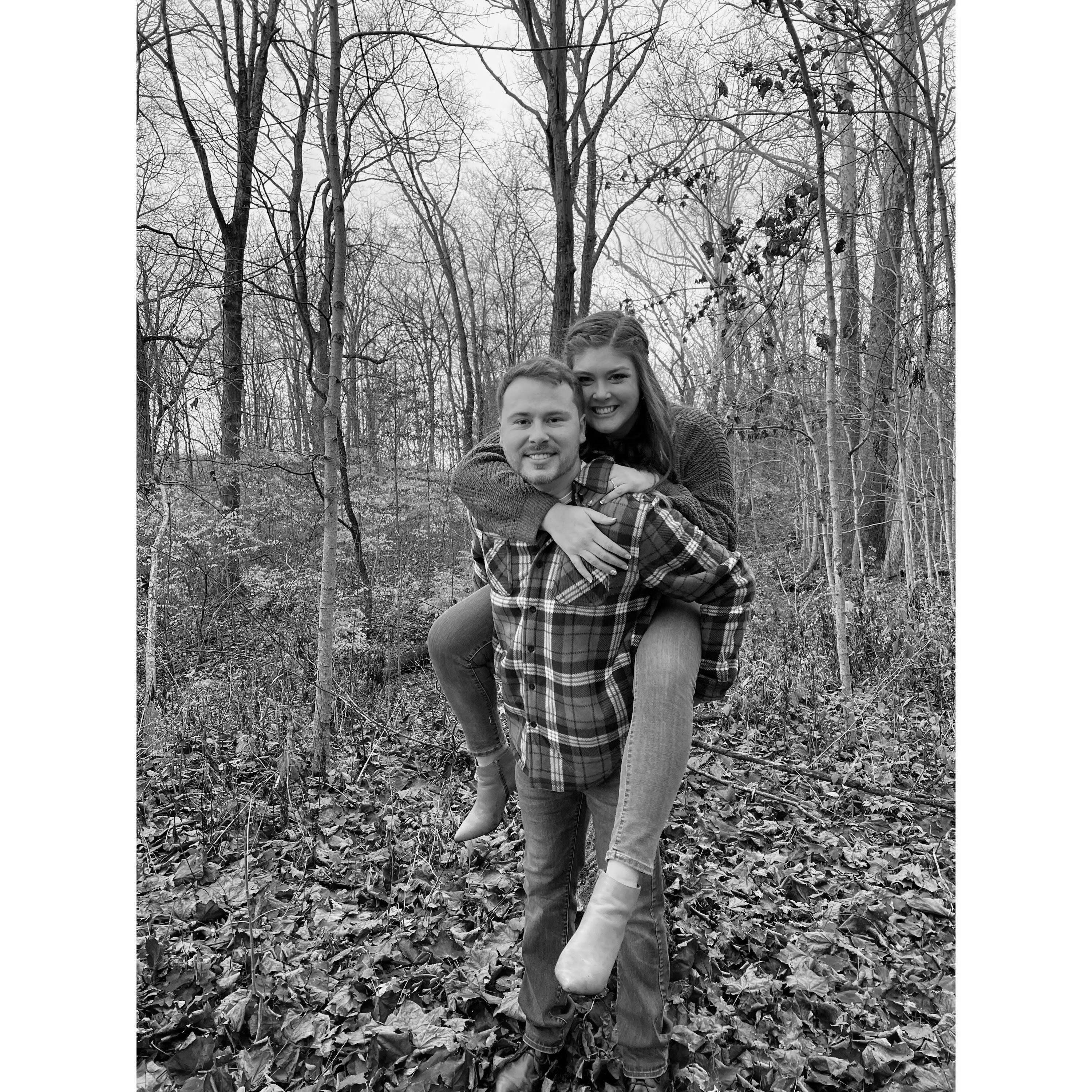 Engagement photos back where Trey proposed and one of our favorite hiking spots.