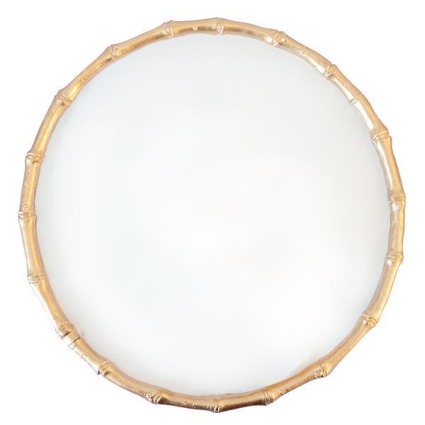 Bamboo Chargette Set of 4 - Gold and White