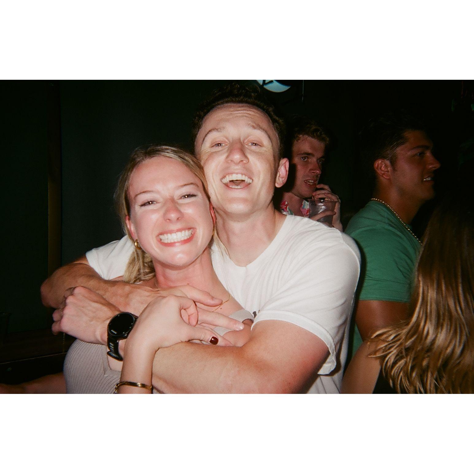 A few weeks after we met - Steve's first time in South Bend, and first time at New Finnies