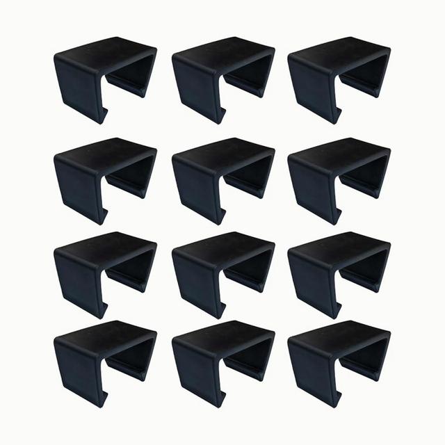 LeewooJardin 12 Pieces Outdoor Patio Furniture Clips for Wicker Sectional Couch Sofa Furniture Clips Wicker Rattan Furnitures Connector Wicker Chair Clamps Fastener Black