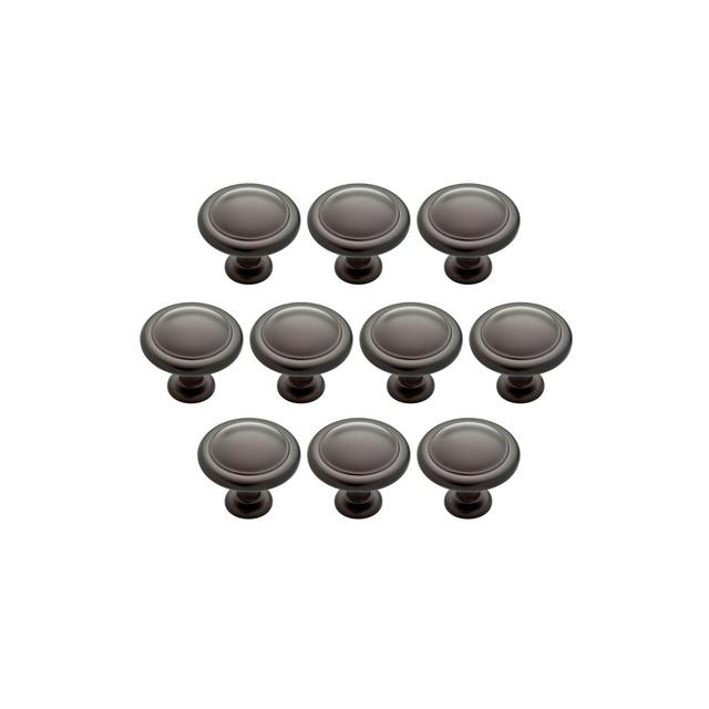 Franklin Brass 10pk 1-1/4" (32mm)Round Ringed Knob Dark Bronze
