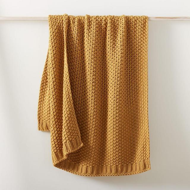 Food52 Gingham Linen Double Oven Mitt - Mustard