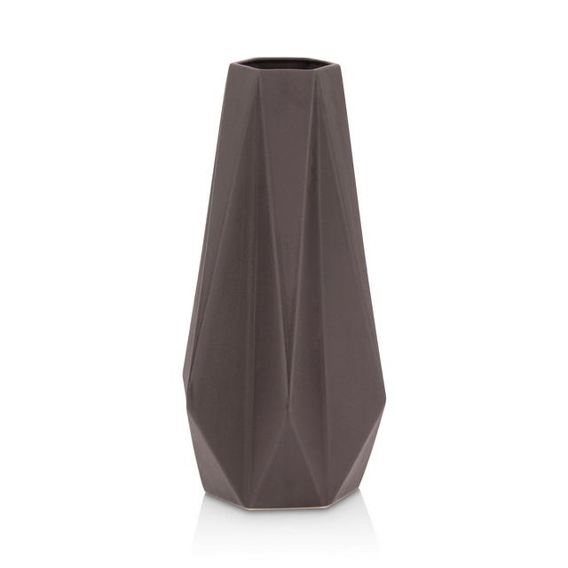 Howard Elliott Graphite Geometric Star Large Vase