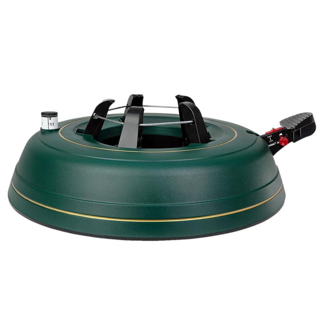 Krinner Tree Genie XL Christmas Tree Stand, Green - Single Cable Operation, Holds up to 10 Foot Holiday Trees - Foot Press for Easy Setup, Water Reservoir and Water Level Indicator
