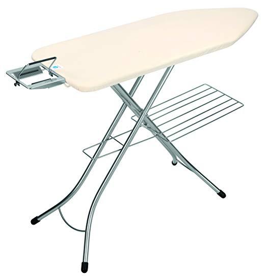 Brabantia Steam Rest Ironing Board with Linen Rack, Size C-Wide in Color Ecru