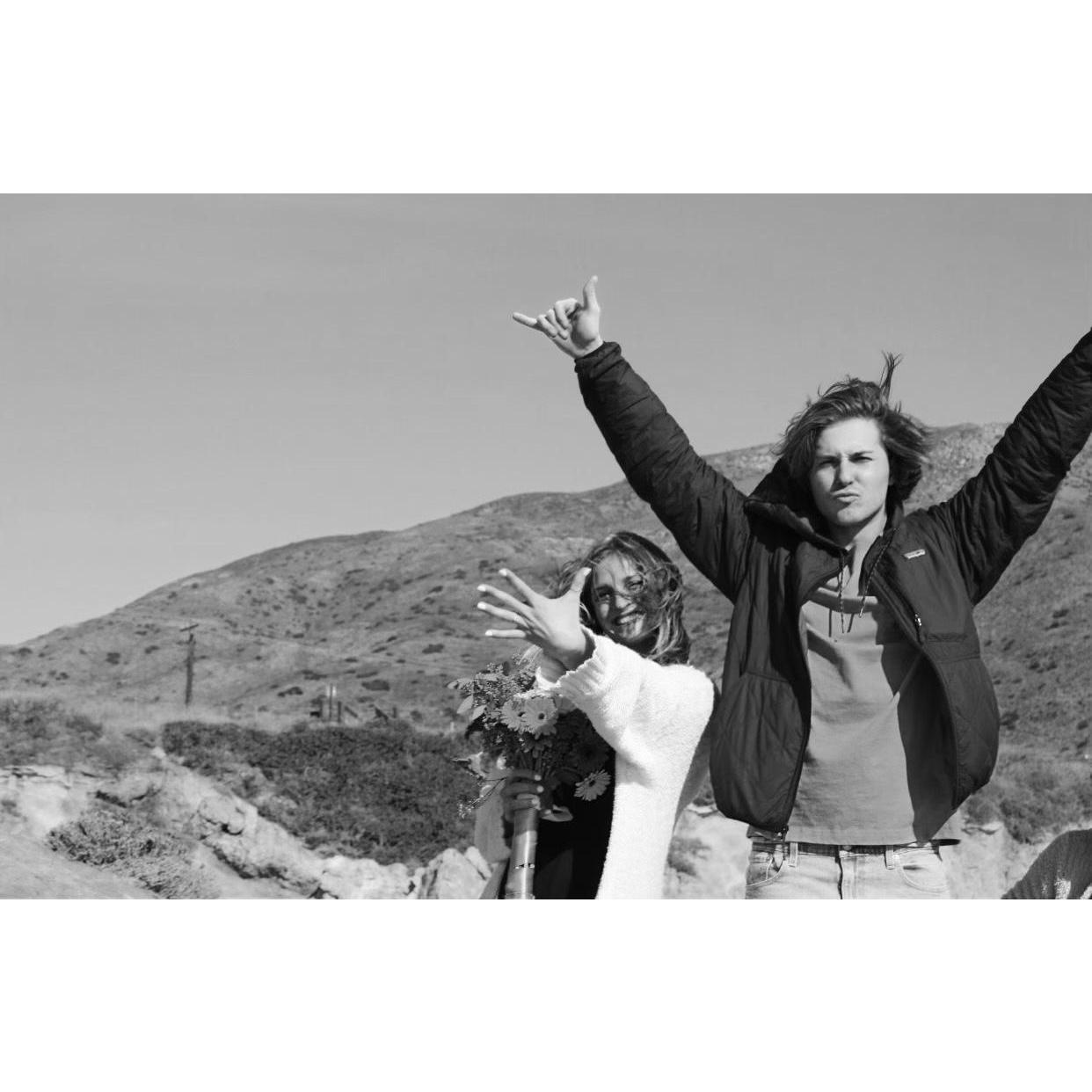 Right after Kameron proposed to Lezly at Leo Carrillo State Beach!