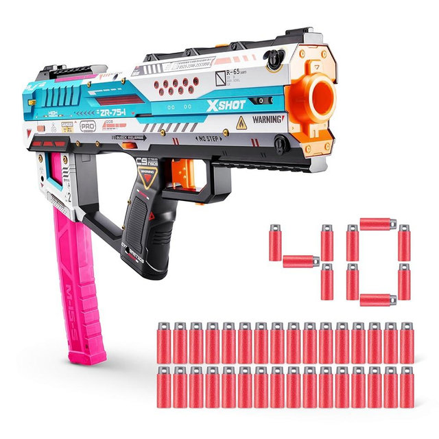 XSHOT Skins Pro Series Fury-X (40 Darts) Outdoor Foam Blaster by ZURU for Ages 14+, Air Pocket Technology Darts, Outdoor Toy for Boys and Girls, Teens and Adults