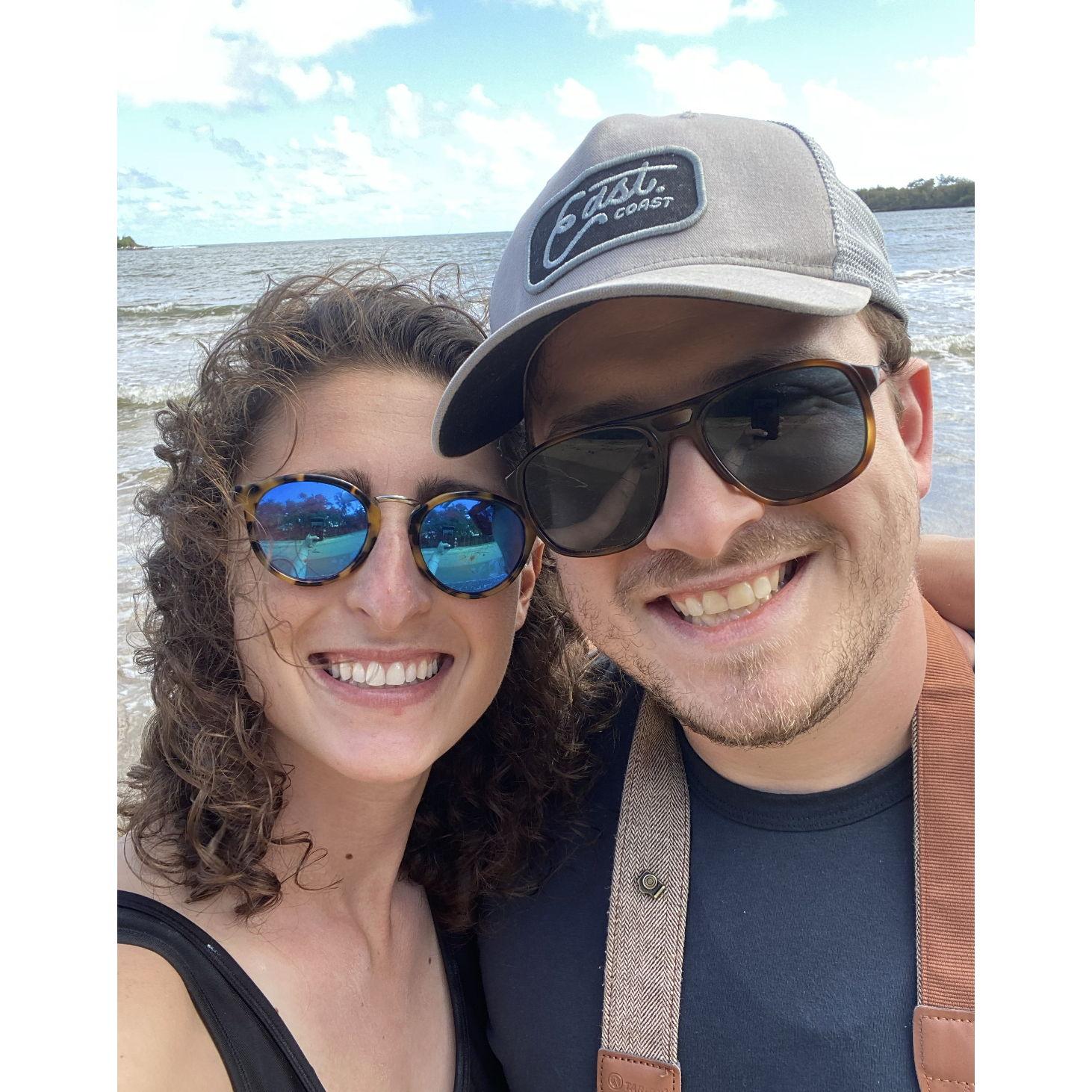 On the beach in Hawaii!