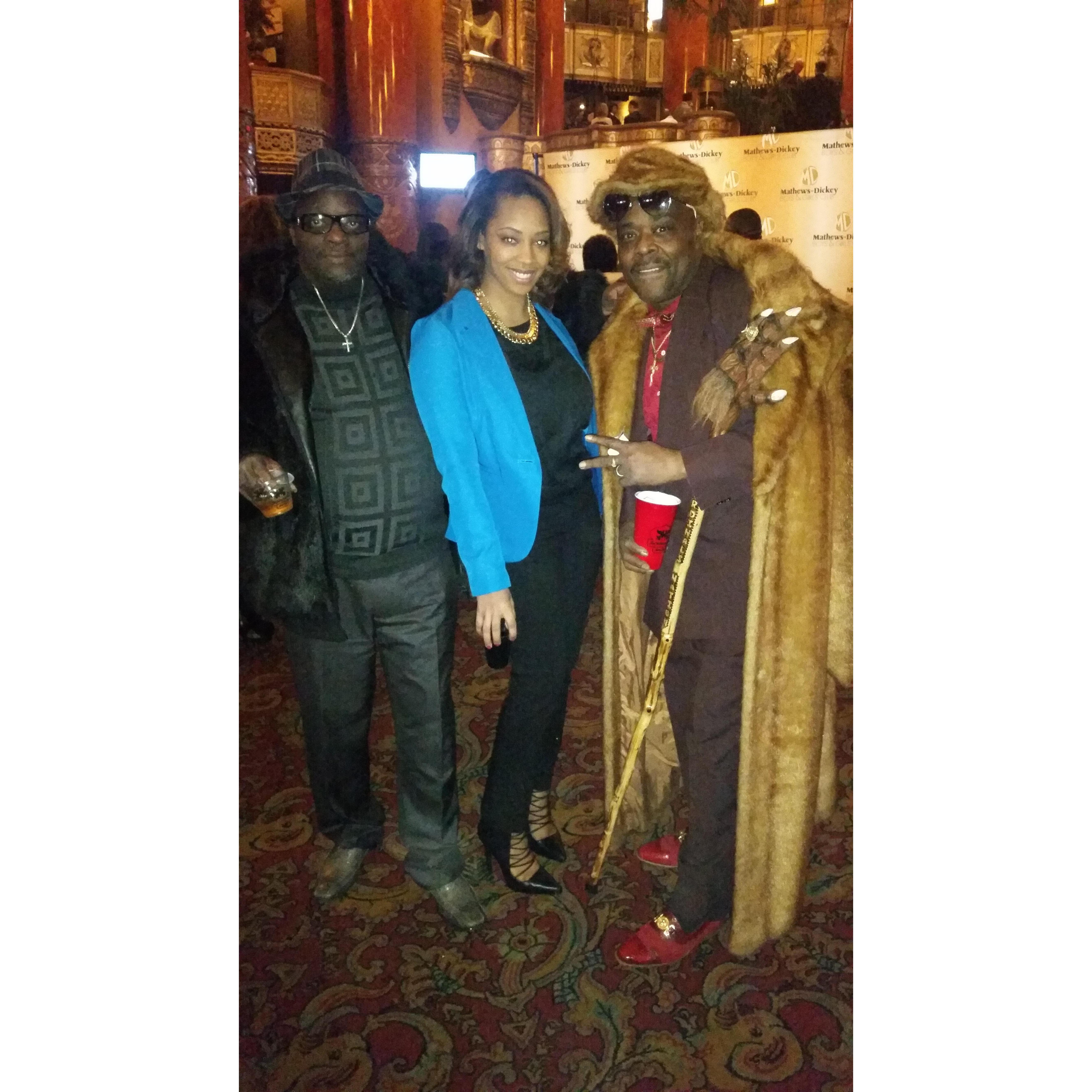 February 2015, the first date to see the Isley Brothers at the Fox Theater. Aaron dared Sharnez to take a picture with these well-dressed men.