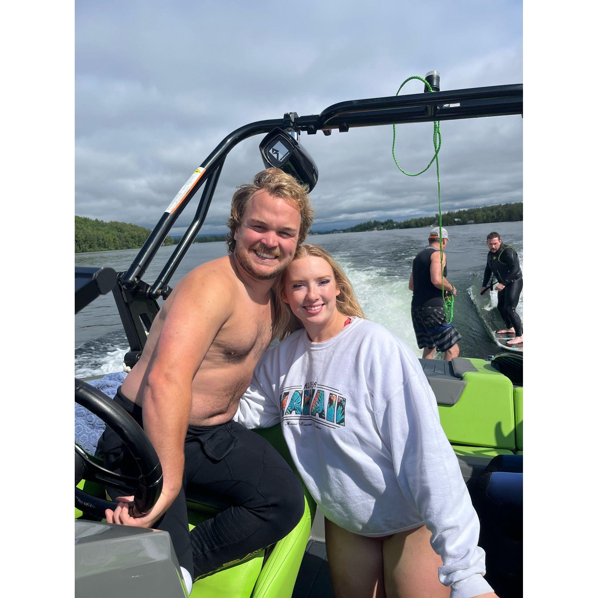 We spend most of our time on the boat in the summer!