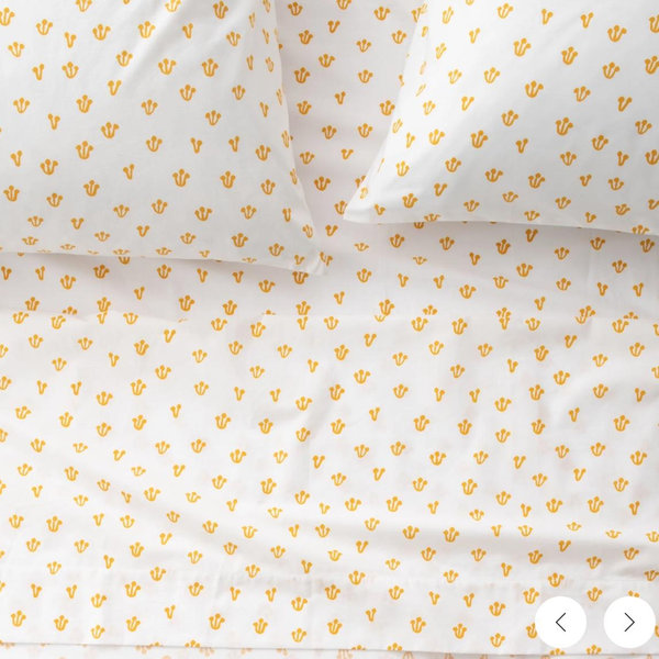 Thistle Percale Sheet Set, Honey, King size