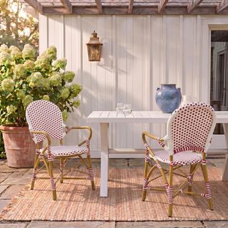 Hooper Indoor/Outdoor Stacking Arm Chair, Set of 2
