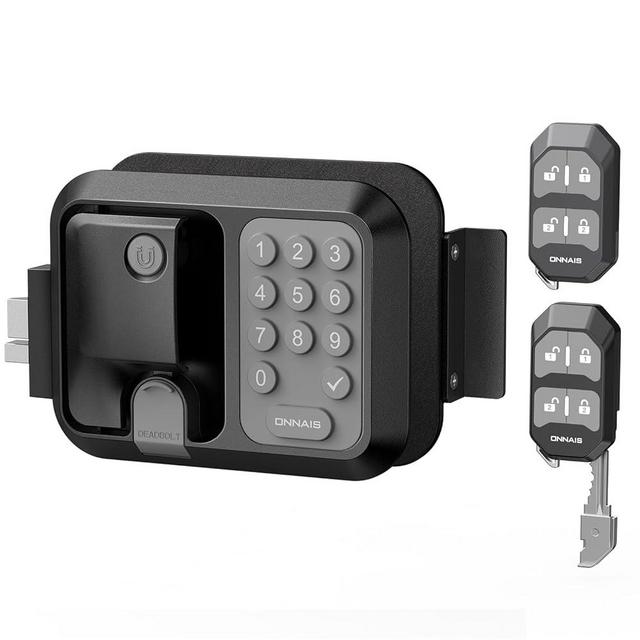 ONNAIS RV Door Lock Replacement – RV Keyless Entry Door Lock with 10 Digits Keypad, Dual-Door Remote Control and Backup Key. Fits Most RVs for Secure and Convenient Travel.