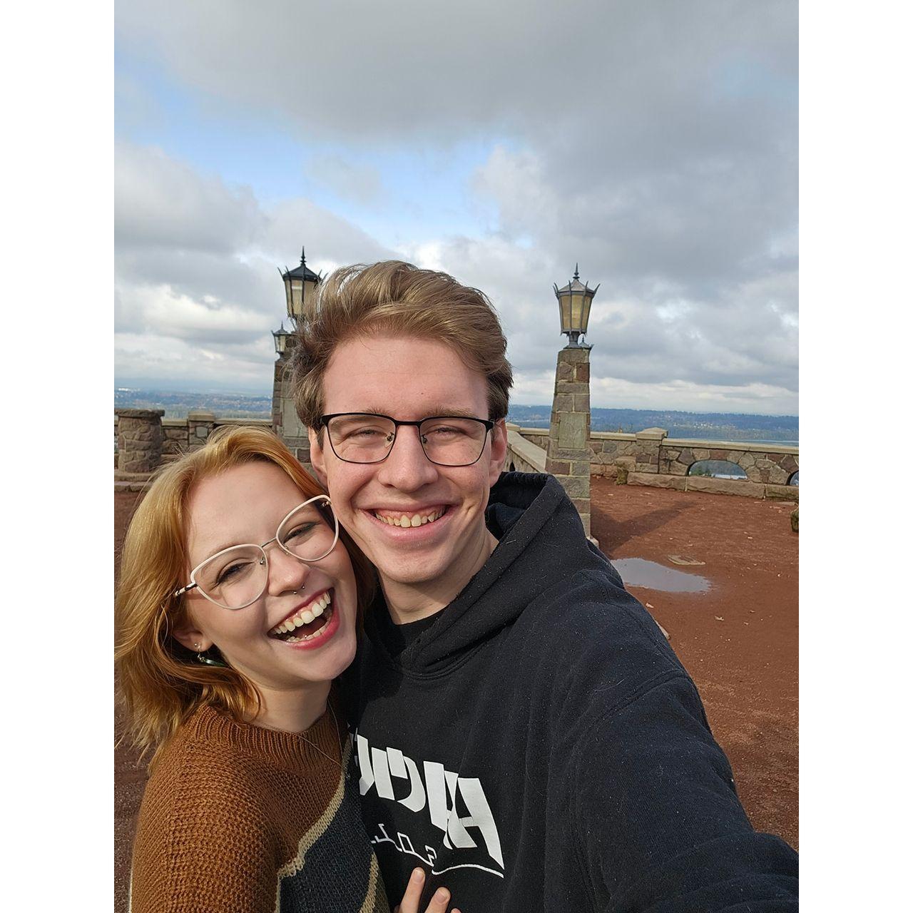 Our first time at Rocky Butte after living together.