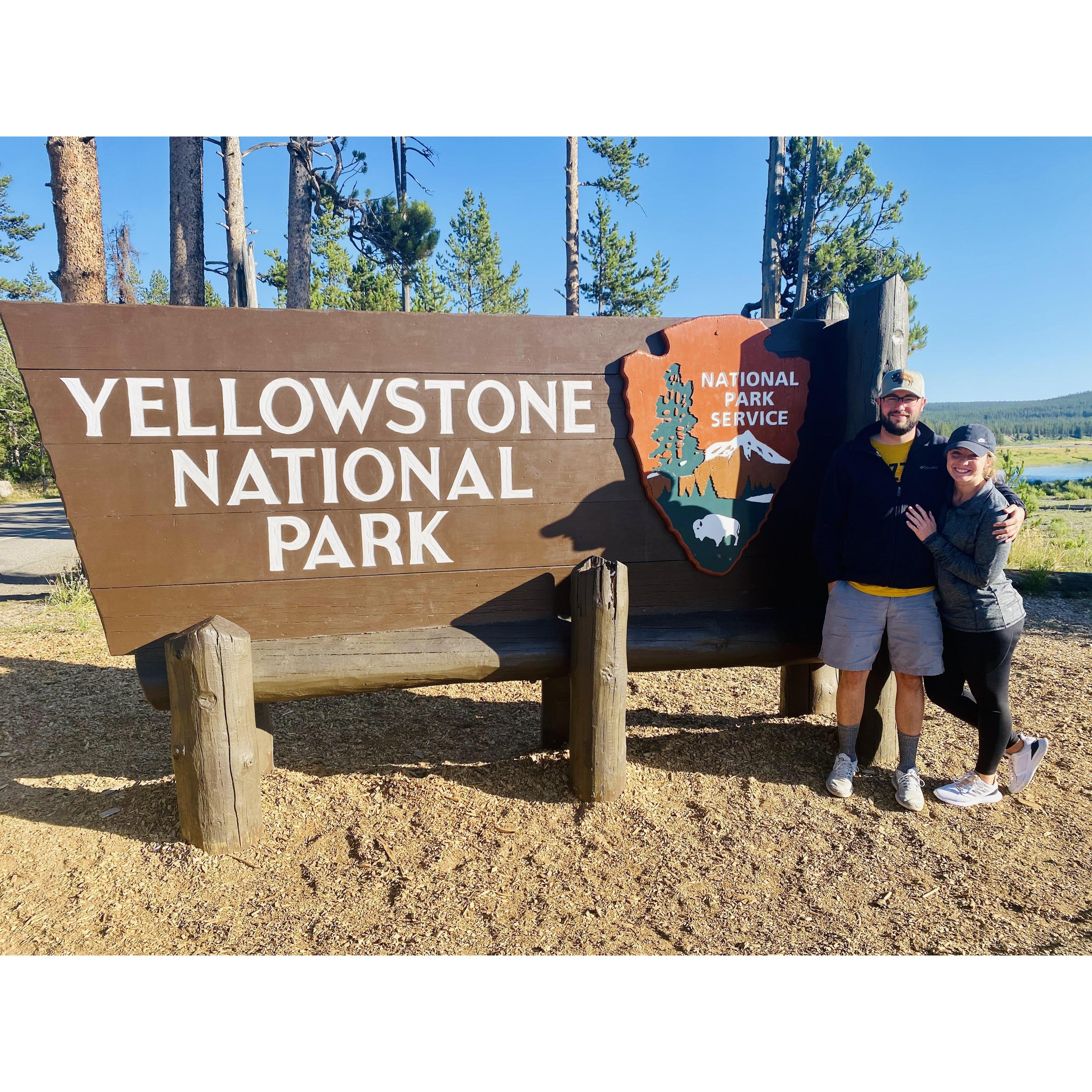 We spent the next 6 days camping and hiking at Yellowstone and Grand Tetons on our "engagement-moon"