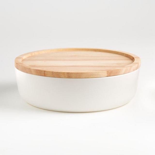 Crate & Barrel - Oven-to-Table Round Serving Bowl with Lid