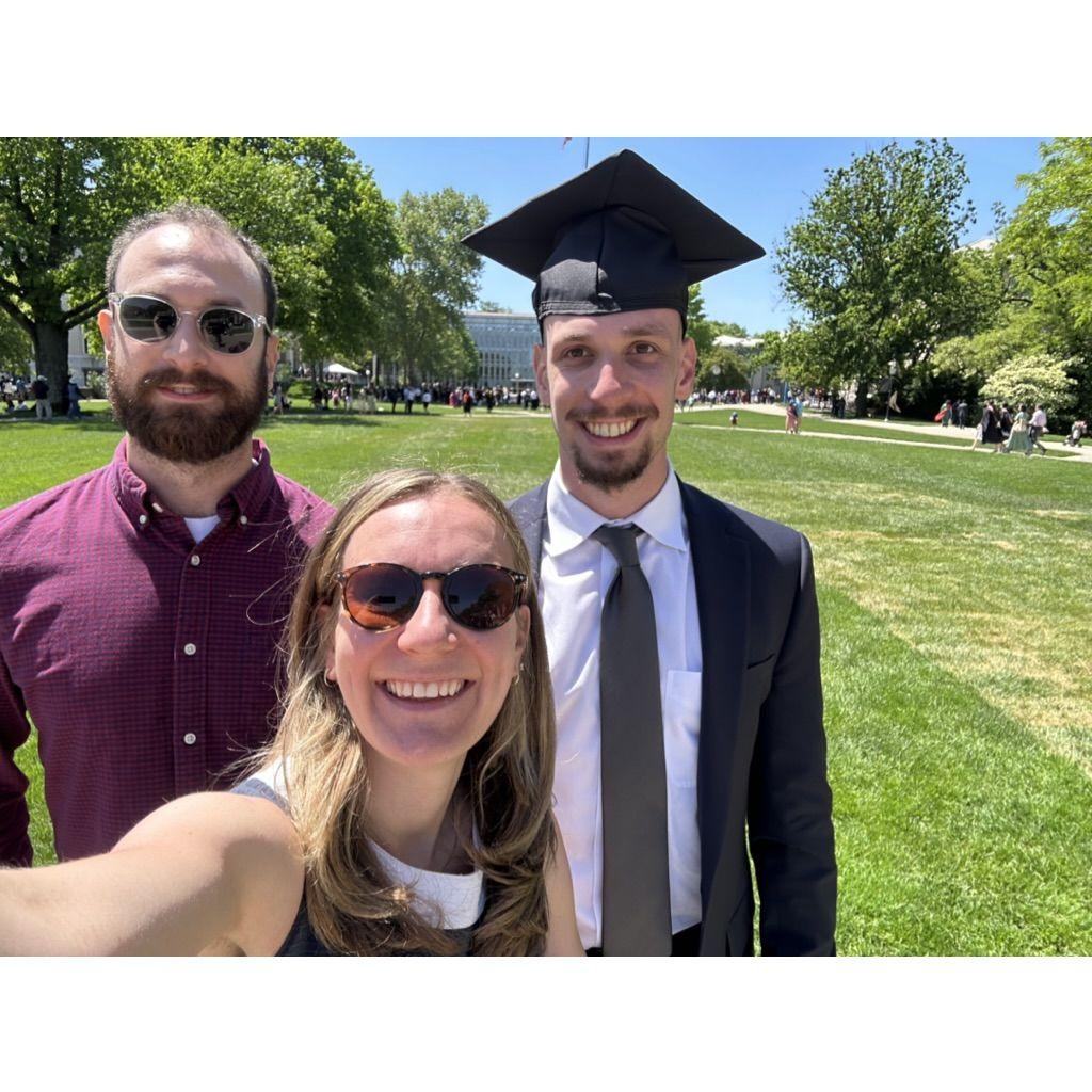 David, Nathan and Nicole celebrating Davids Masters degree graduation.