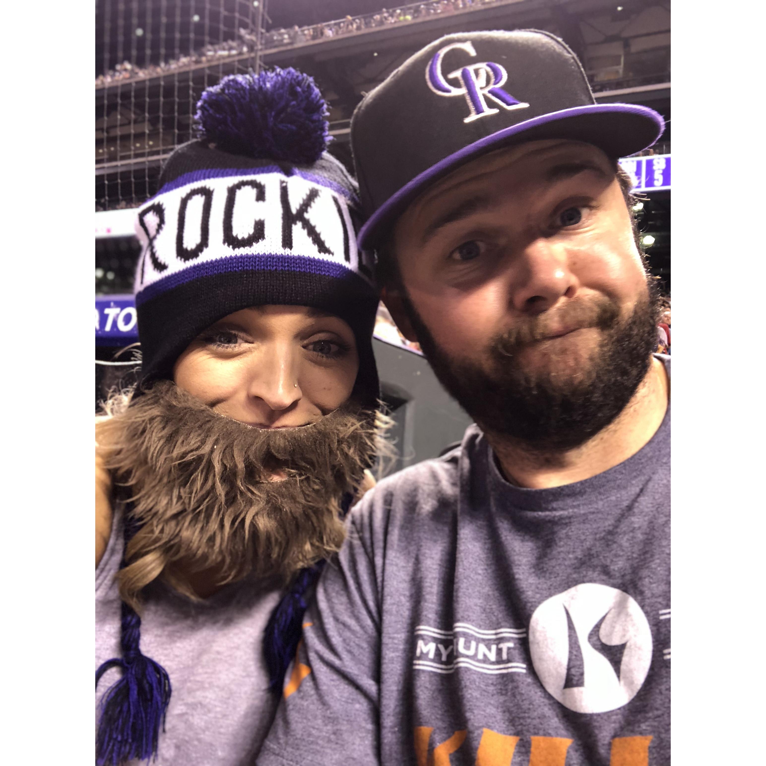 "It's Charlie Blackmon!!!" Me trying to look like Brady.