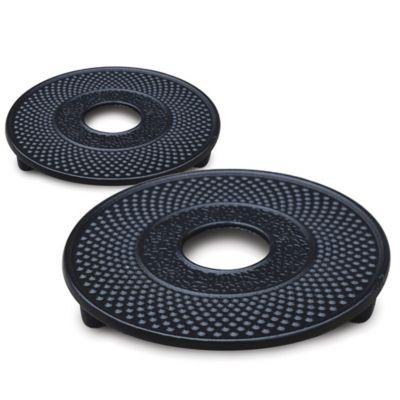Old Dutch International Cast Iron Round Trivets in Matte Black (Set of 2)