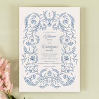 Loxley Portrait | Ice | Zola Wedding Invitations
