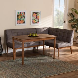 Sanford Mid-Century Modern 3-Piece Dining Nook Set