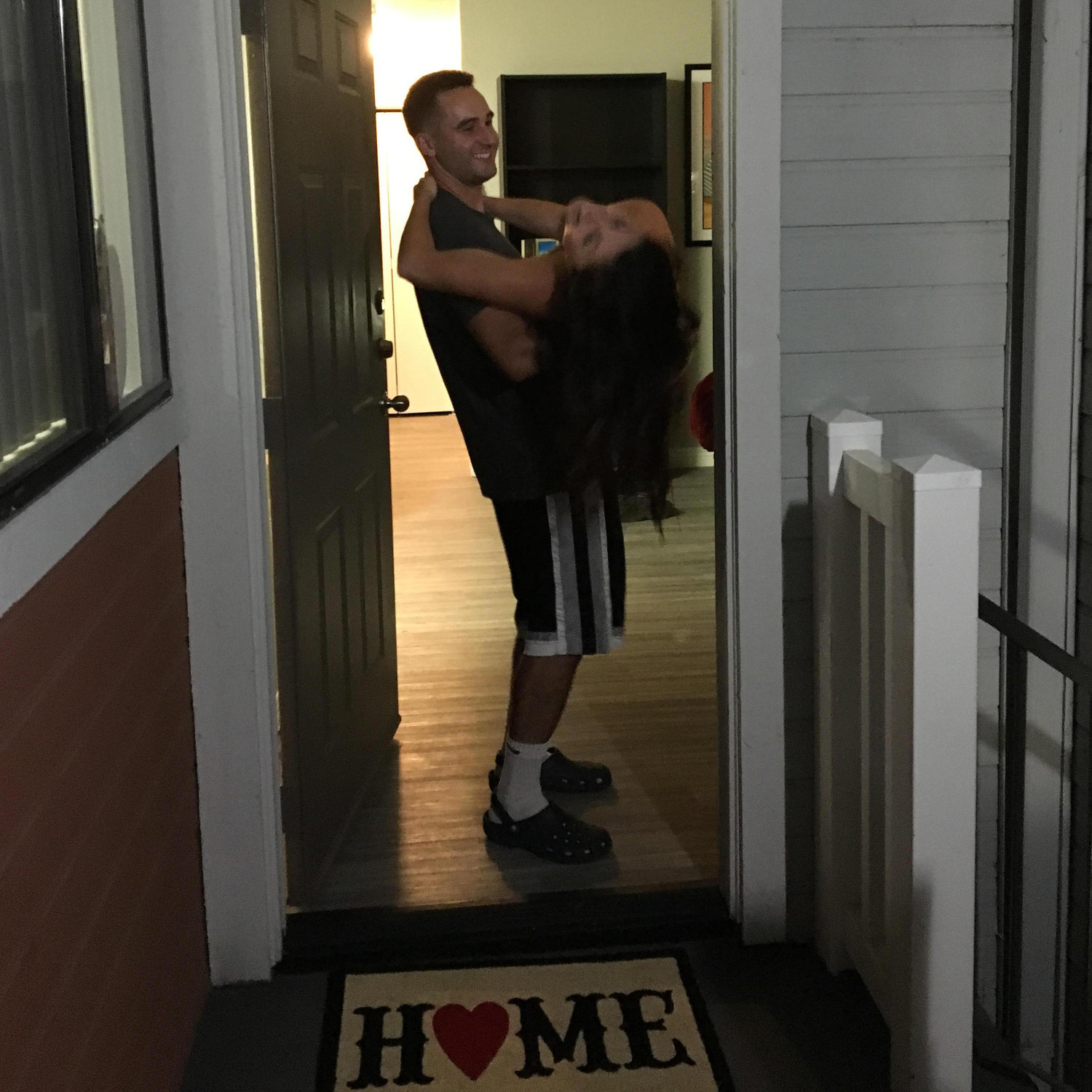 Moving into our first place together and Bryce carried me in like the princess I think I am haha