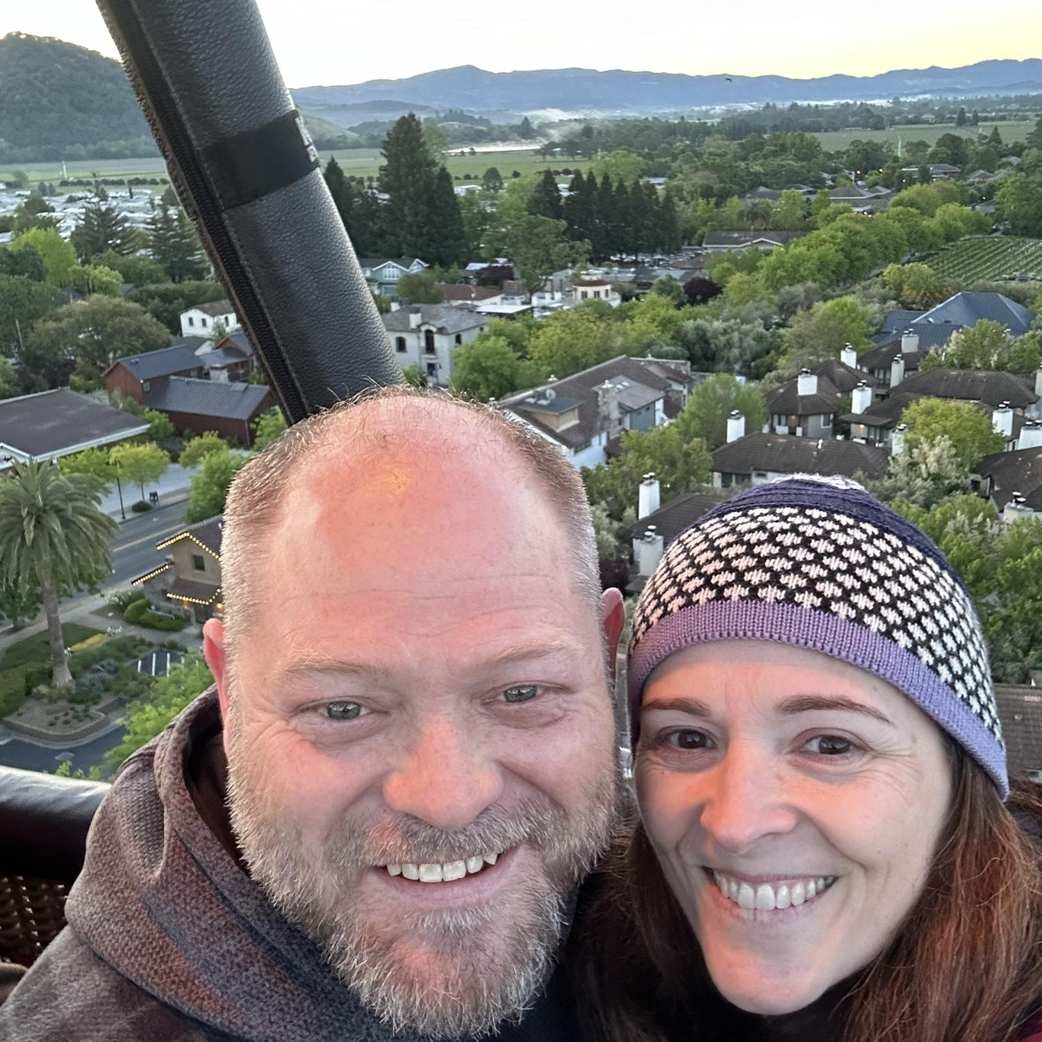 Up in the balloon….Before proposal!