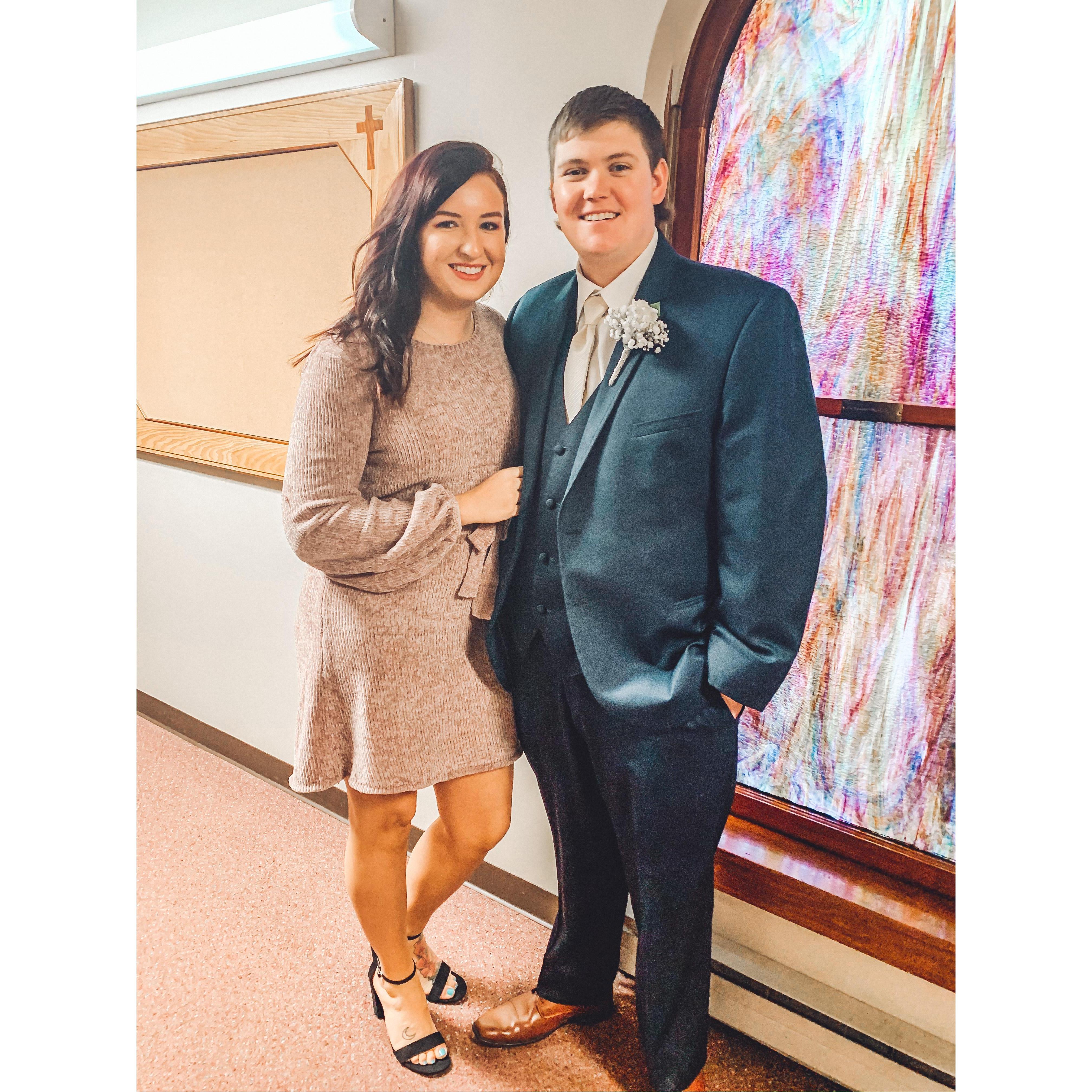 Dean and Kelsey Adcock's wedding. January 2020