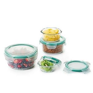 OXO Good Grips® 8-Piece SNAP™ Glass Round Food Storage Set