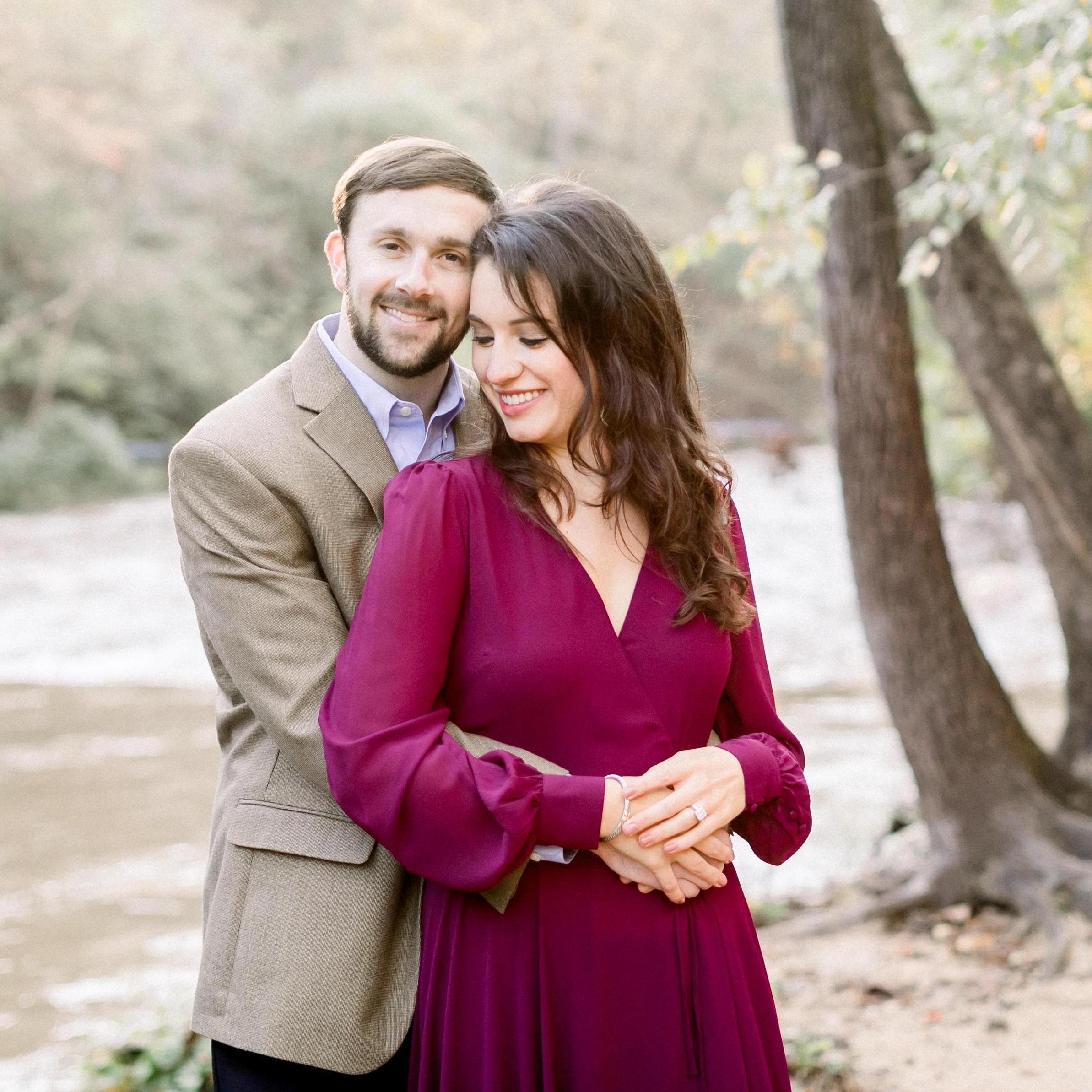 Engagement Photos in Rosewell Mill Park - Abby Byrd Photography