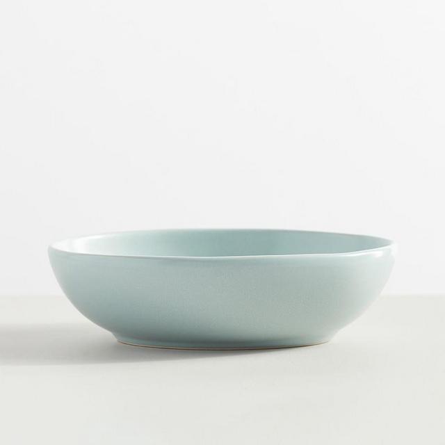 Mason Stoneware Oval Serving Bowl, Small (6.5" W x 8.25" L) - Blue