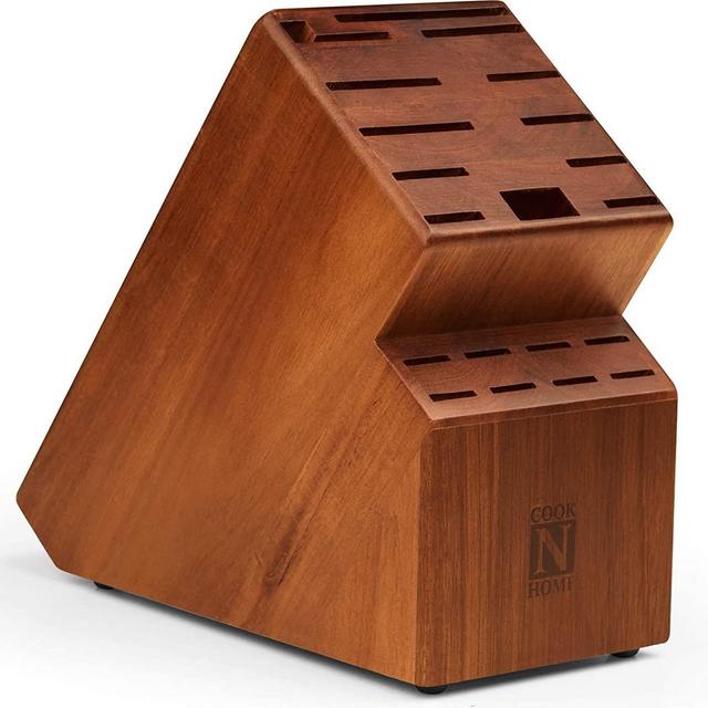 Cook N Home knife storage block, 20 slots, Acacia wood,2660