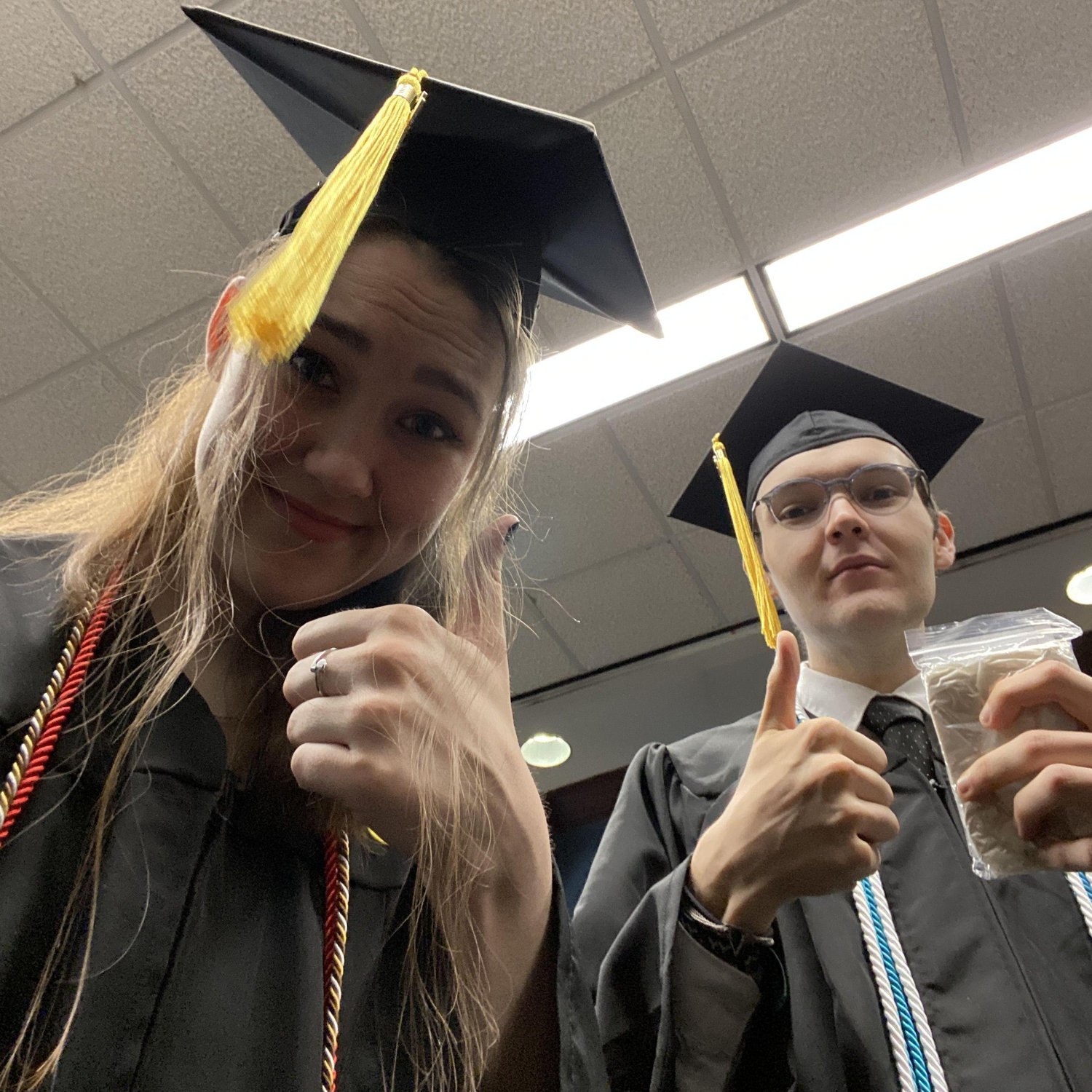 Our first picture together at graduation.