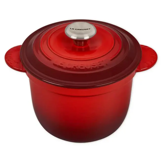 Le Creuset® 2.25 qt. Covered Rice Pot with Stoneware Insert in Cerise