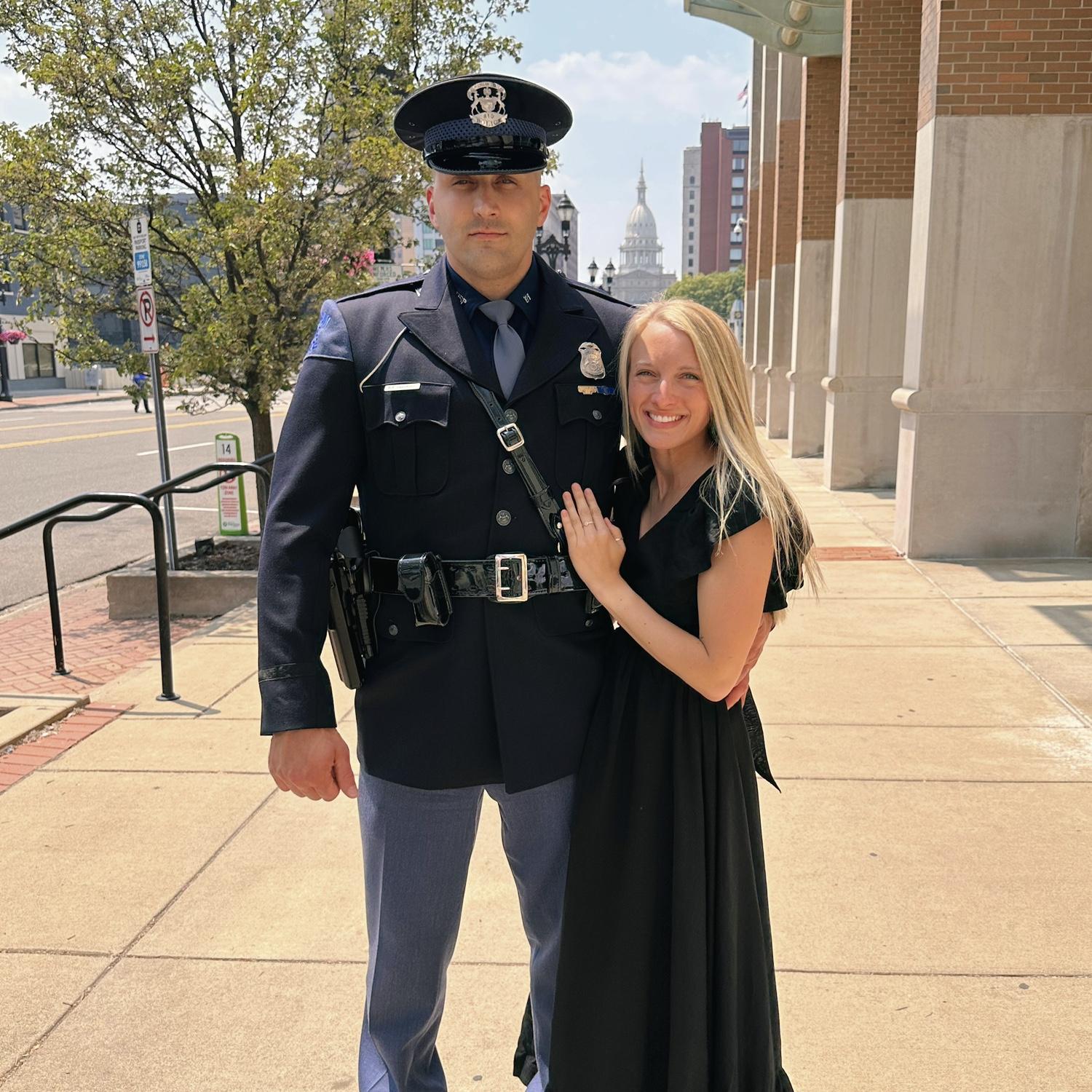 Celebrated Richard graduating from the State Trooper Academy • he was gone for about 5 months from home & we were so excited to be on the same side of MI again