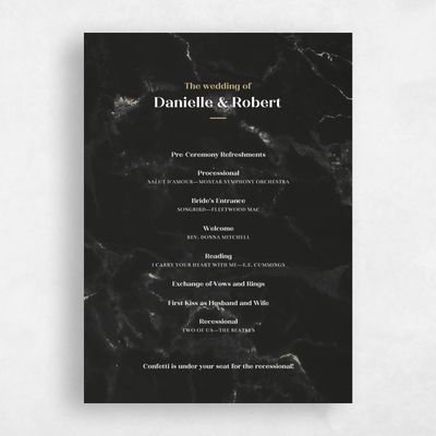 Black Wedding Program - Benton