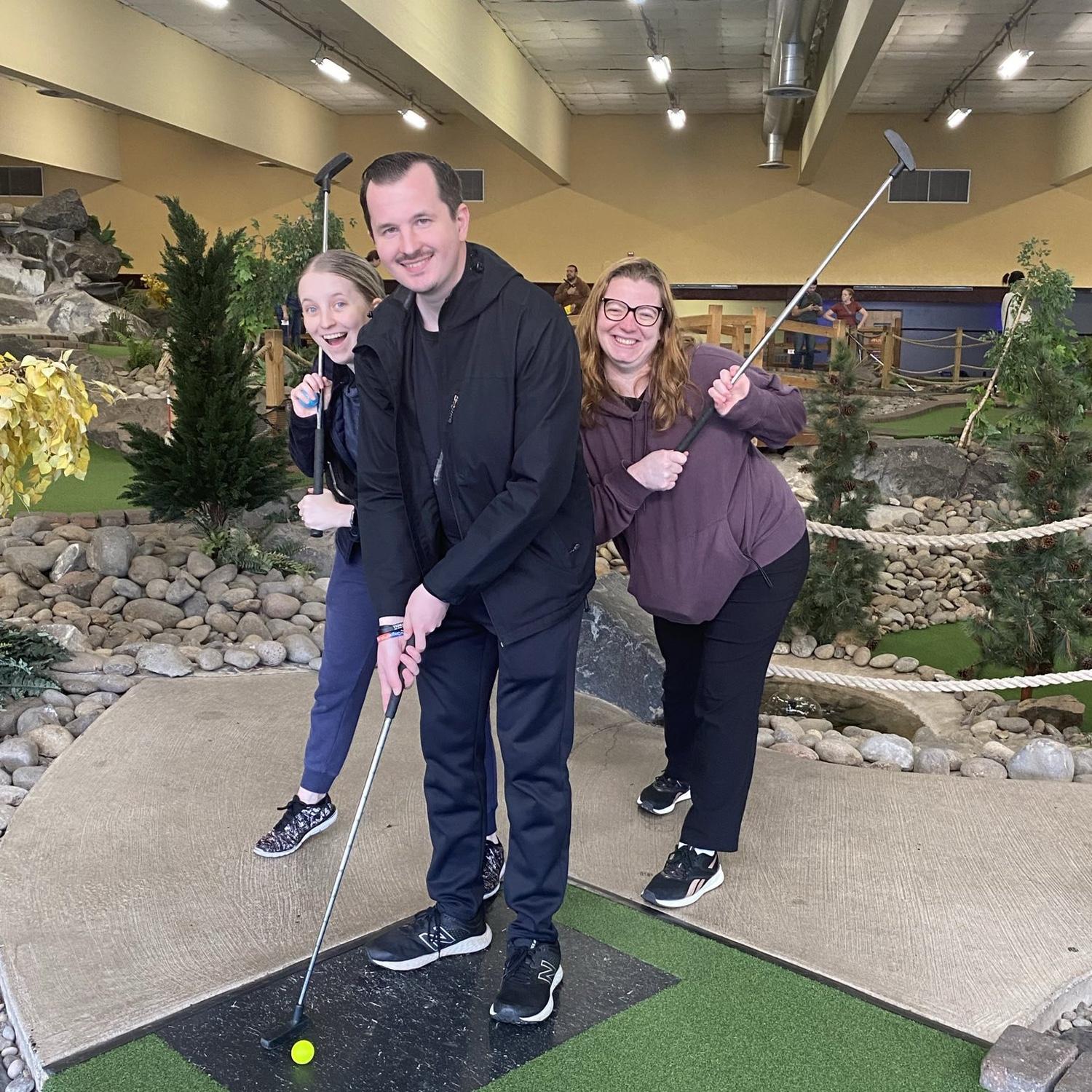 Mini golf for the SnoSha birthdays
