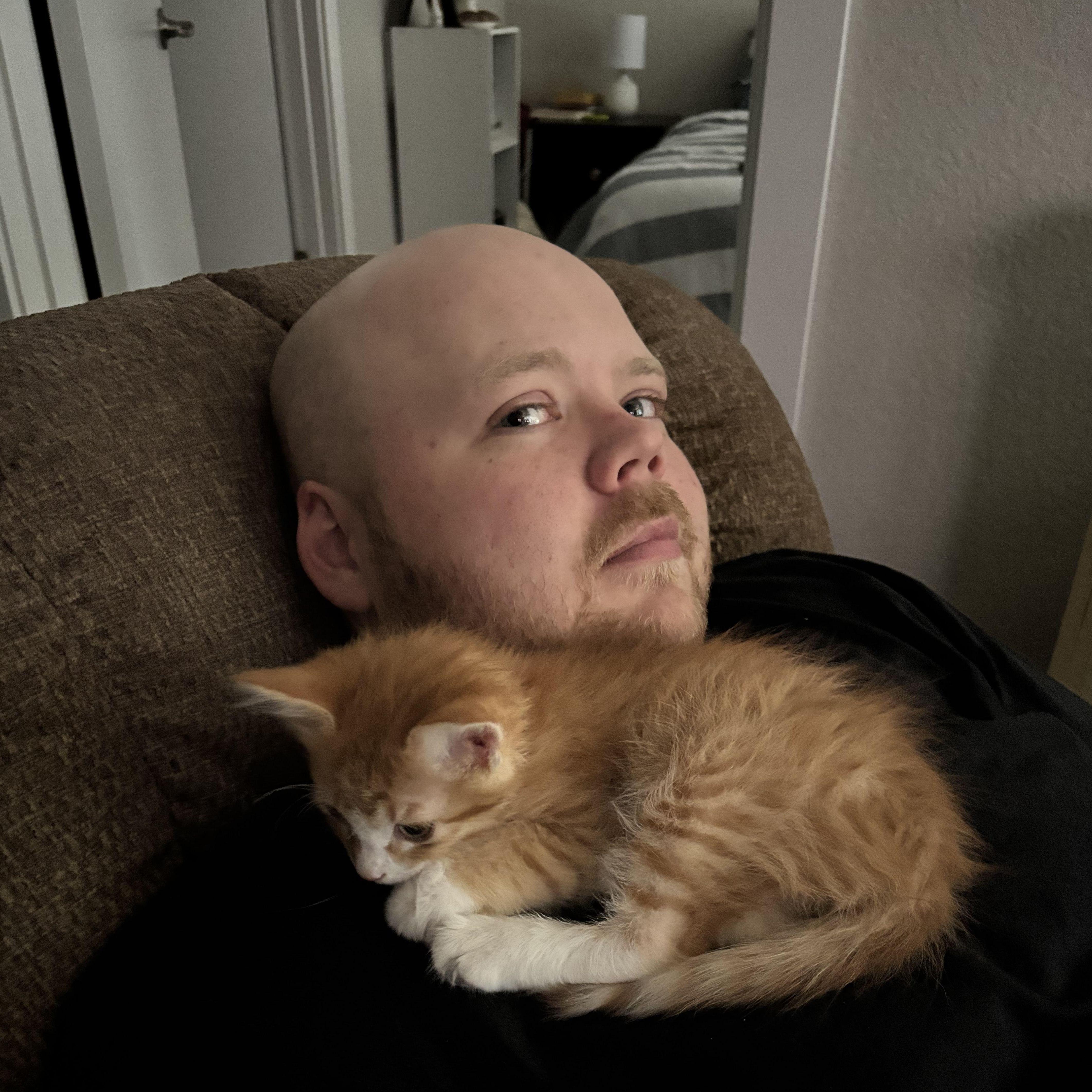 2025. Riley wants a second cat. Welcome to our family Rustee!