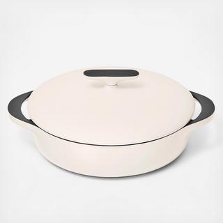 Enameled Cast Iron Braiser with Domed Lid