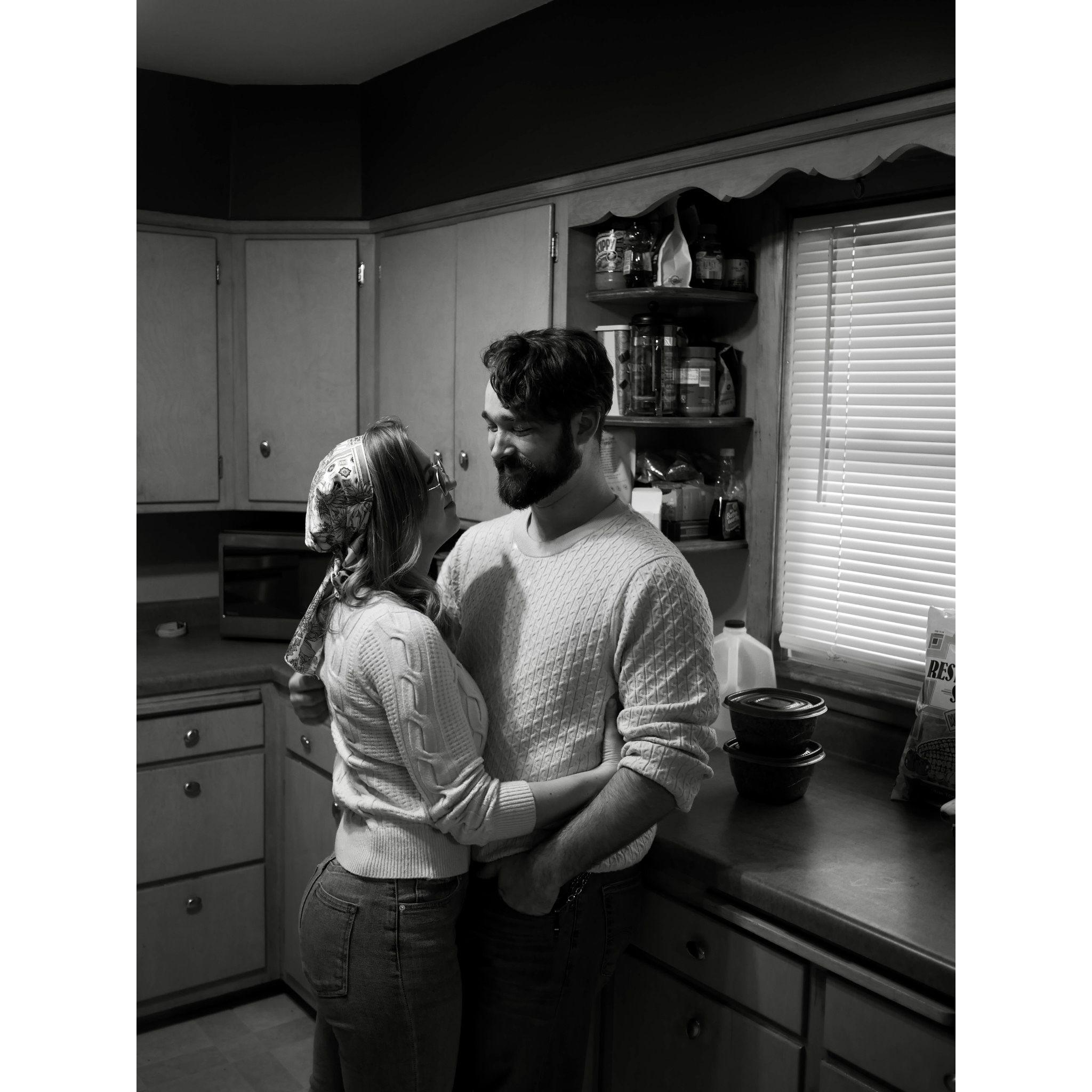 "Do your thing", our good friend Cooper says before taking our first photo together. Of course, we match!