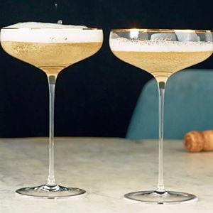 Cheers to Many Years Toasting Coupes, Set of 2