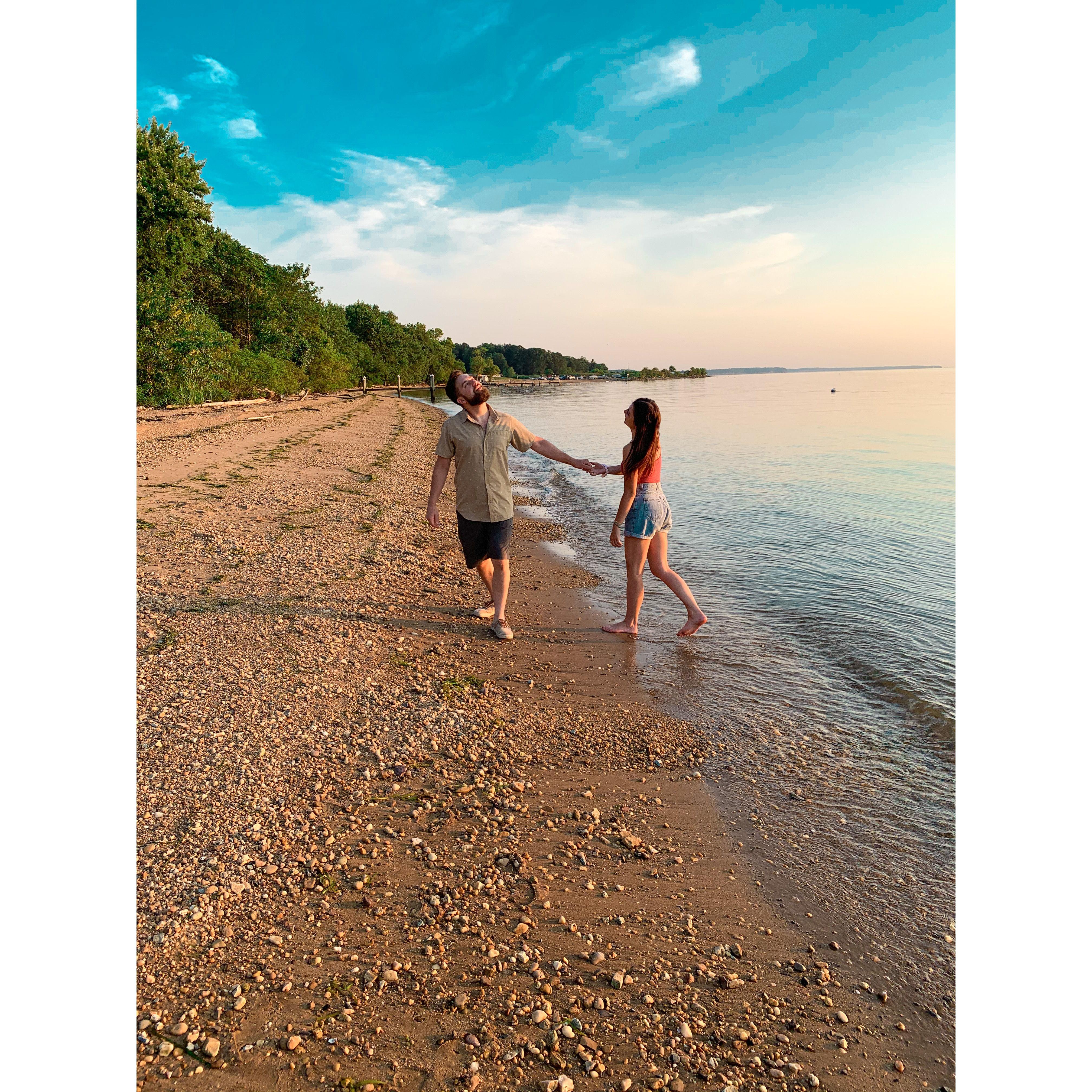 Bringing Brad to his first "Beach Week" with Abby's fam (except it was "Farm Week" this time for COVID purposes) (August 2020)