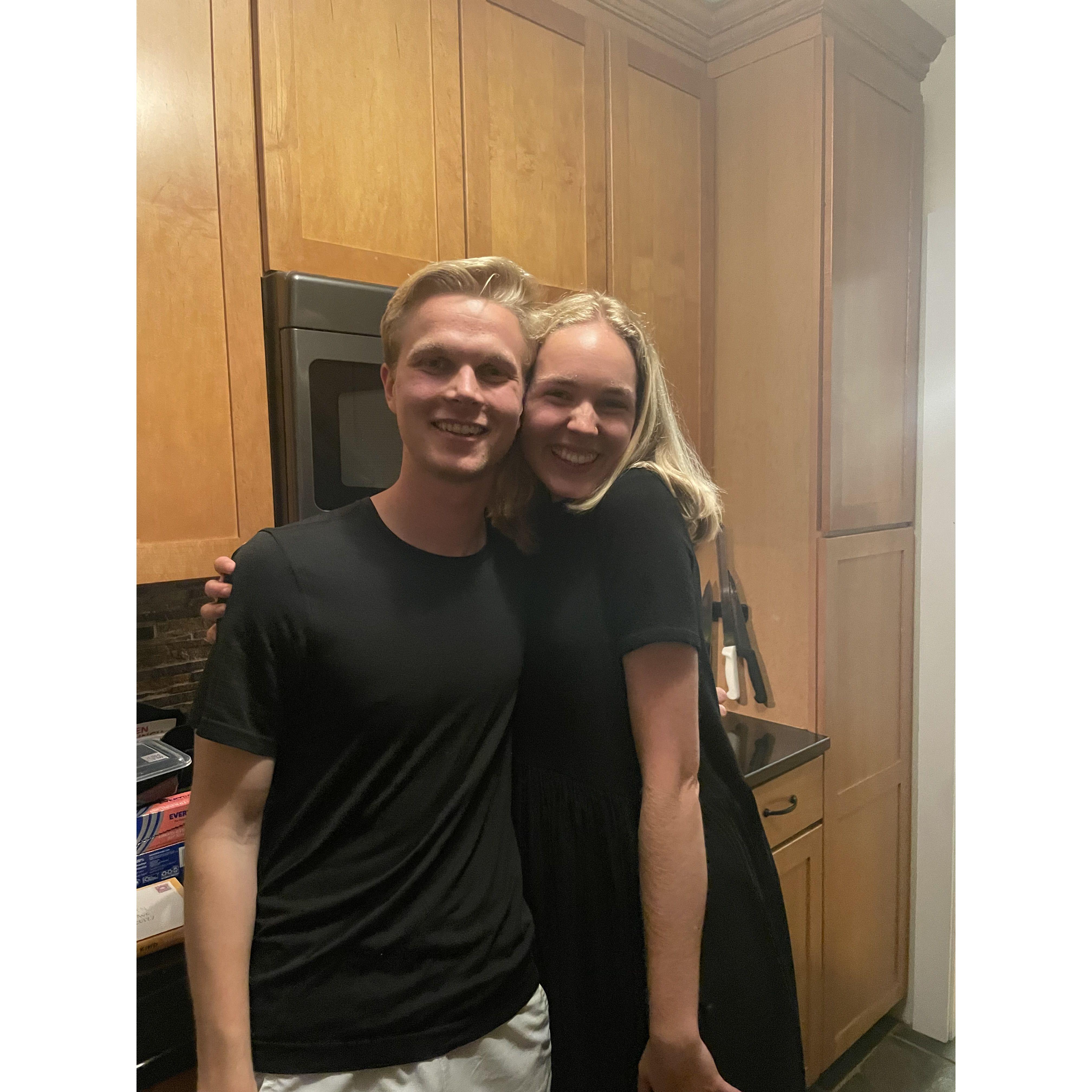 Ethan's birthday (exactly one month after we met)! Audrey found the way to Ethan's heart with her homemade tiramisu :))