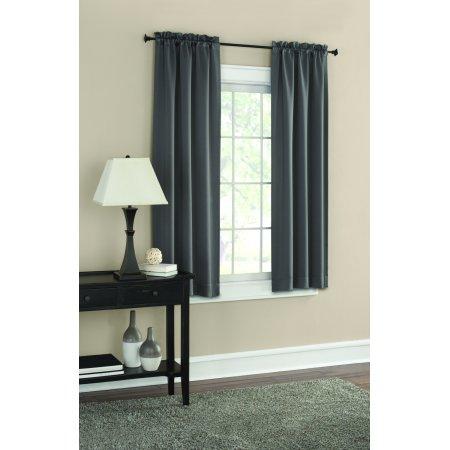 Mainstays Room Darkening Solid Woven Curtain Panel Pair
