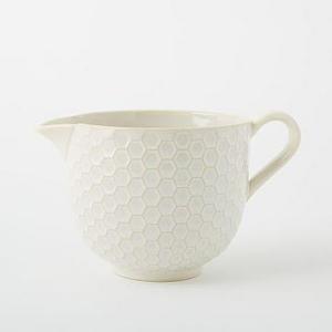 Textured Gravy Boat - White (Honeycomb)