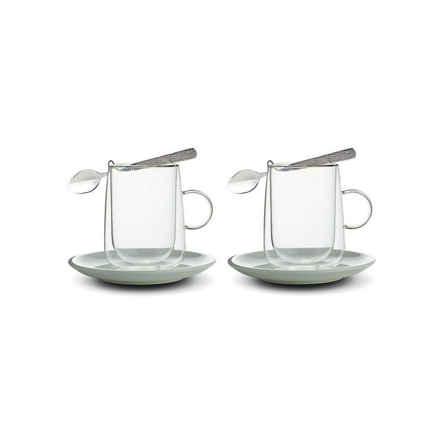 Villeroy & Boch Artesano Hot Cold Clear Insulated Coffee Mugs, Set of 2