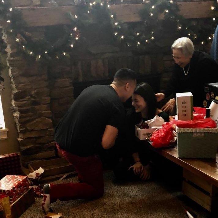 The proposal Christmas morning 2018.