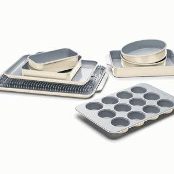 Ceramic-Coated Bakeware Set | Non-Toxic & Non-Stick | Caraway | Cream