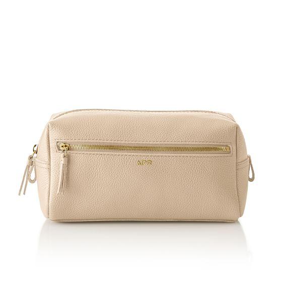 Daily Leather Travel Pouch (Blush)